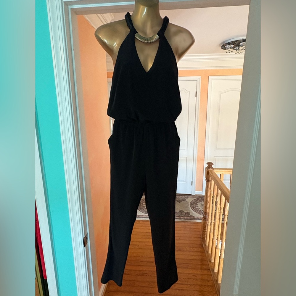 Laundry By Shelli Segal Black Halter Jumpsuit